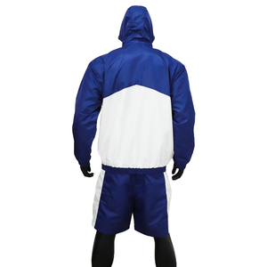 Cortavientos de nailon personalizado, ligero, impermeable, de alta calidad, conjunto corto con cierre de cremallera, conjuntos para correr, conjuntos para correr, Color de contraste - Product Image 6