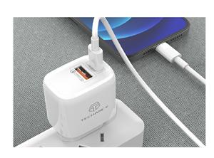 Adaptateur de chargeur de téléphone portable USB de voyage rapide portable de luxe original Techancy Mini ABS 20W - Product Image 4