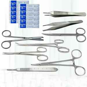 Precio de fábrica Kit de herramientas de sutura Juego de sutura Kit de instrumentos quirúrgicos Botiquín médico de primeros auxilios Acero inoxidable 2 años de garantía OEM - Product Image 4