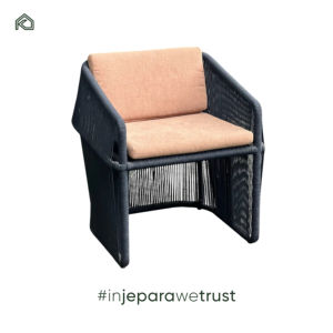 Chaise de salle à manger en rotin PE noir de qualité supérieure, résistante à la rouille, assise confortable, mobilier d'extérieur, ensemble de salle à manger pour restaurant, en fer - Product Image 2