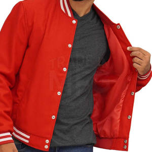 Meilleur matériau Veste Letterman d'hiver de haute qualité pour hommes avec col montant et impression de logo sur le devant Conception personnalisable - Product Image 4