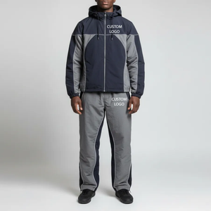 Conjunto de Chándal de Poliéster de Invierno con Estampado Personalizado del Fabricante, Ropa Deportiva de Alta Calidad, Cortavientos con Capucha, Forro Polar Transpirable, Corte Regular - Product Image 1