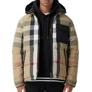 High Quality 100% polyester men sublimation puffer jacket Professional High Quality Men Quilted Puffer Jacket