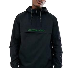 Wholesale Custom Logo Windproof Plain <b>Jacket</b> Custom <b>Mens</b> Half Zip Hood <b>Pullover</b> Windbreaker <b>Jackets</b> - Product Image 1
