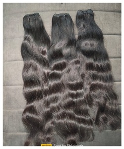 Venta al por mayor de alta calidad suave solo dibujado ondulado Remy virgen extensiones de cabello humano sin procesar crudo indio templo donante de cabello - Product Image 2
