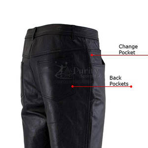 Pantalons pour hommes de super qualité pantalons en cuir très vendus pantalons en cuir de couleur personnalisée respirants pour l'hiver - Product Image 5