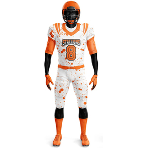 Nouveau 2024 2025 nouveaux designs uniformes de football pour les jeunes maillot de football américain personnalisé ensemble d'uniformes de football américain blanc - Product Image 1