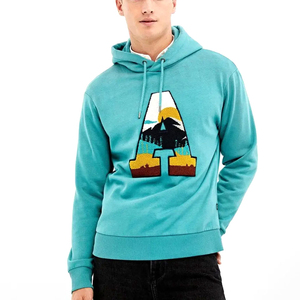 Fabrication de sweat à capuche personnalisé surdimensionné à la mode en polaire lourde brodée au soleil délavé et contrasté - Product Image 1