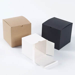 Caja de papel Kraft cuadrada, caja de embalaje de varios tamaños, cajas de embalaje para galletas de jabón de caramelo Diy, suministros para fiesta de boda y cumpleaños - Product Image 4