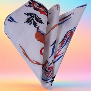 Exve Pochette hawaïenne exclusive beige orange rouge flamant rose fabriquée en Turquie - Product Image 1