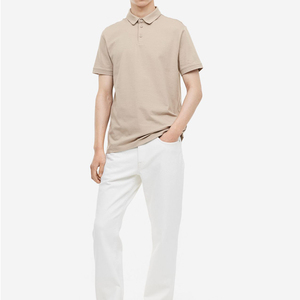 Dernier style d'été décontracté à manches courtes pour hommes pour polos 100% coton Muscle T-shirts solide motif tissu éponge - Product Image 3