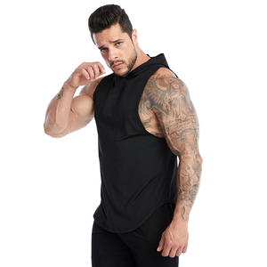 Camiseta sin mangas de gimnasio para hombre de alta calidad personalizada, Sudadera con capucha, chaleco deportivo de secado rápido para correr en verano, Fitness transpirable, envío DDP - Product Image 3