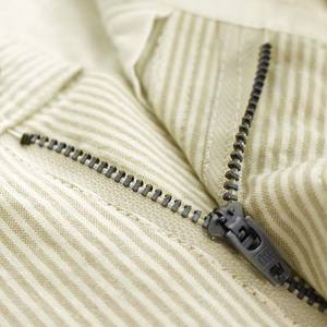 กางเกงผู้ชายวินเทจลายตามสั่งลายทางกางเกงผ้าฝ้ายลายทางทรงตรงขอบโค้งดีไซน์ใหม่ - Product Image 6