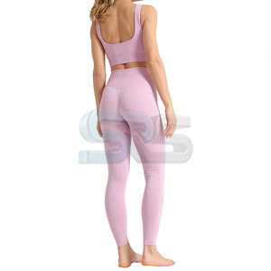 Conjunto de Yoga ajustable para mujer 2025, ropa deportiva informal para gimnasio, mallas de dos piezas con Sujetador deportivo, ropa cómoda de algodón - Product Image 3