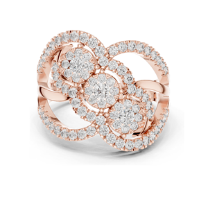 Anillo de 3 Piedras con Diamante de Laboratorio de 0.99 CT para Mujer, Claridad VVS-VS EF, Oro de 18KT, 14KT, 10KT y Plata 925, Oro Rosa, Amarillo, Blanco - Product Image 2