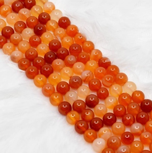 Anshul Impex - Cuentas Redondas de Cornalina de 8 mm, Cristal Natural Curativo al por Mayor para la Fabricación de Joyas - Product Image 1