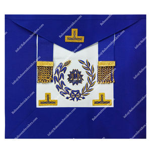 Masonic regalia CRAFT Grand undress apron สำหรับ chaplain ปักโลโก้มือและสามระดับ - Product Image 1