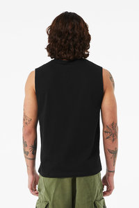 Camiseta sin mangas de cuello redondo unisex para hombre, ropa personalizada de lona de Bella para gimnasio - Product Image 2