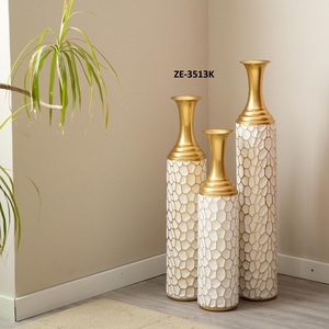 Handmade Coastal Eco-Friendly Iron Tabletop Flower <b>Vase</b> for Christmas by Zahid Exports Model ZE-3513K - Product Image 1