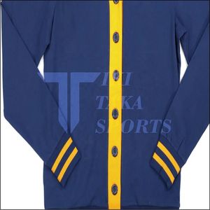 Femmes décontracté automne hiver tricoté Cardigans Sororités Collection Patchwork chandails broderie décoration bandes dorées - Product Image 4