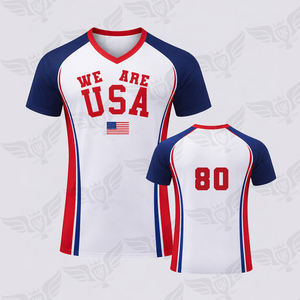 ชุดเสื้อฟุตบอลสไตล์เรโทรแบบอเมริกัน ทรงหลวม เสื้อกีฬาฟุตบอลวินเทจ เสื้อยืดฟุตบอล - Product Image 4