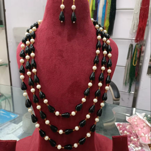 Nouveaux bijoux indiens perles longue pierre de verre goutte Mala haute qualité verre multicolore perles à la main produit en vrac collier - Product Image 1