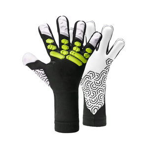 Guantes de fútbol de portero de cuero resistente con diseño antideslizante y transpirable personalizables para uso deportivo unisex - Product Image 1