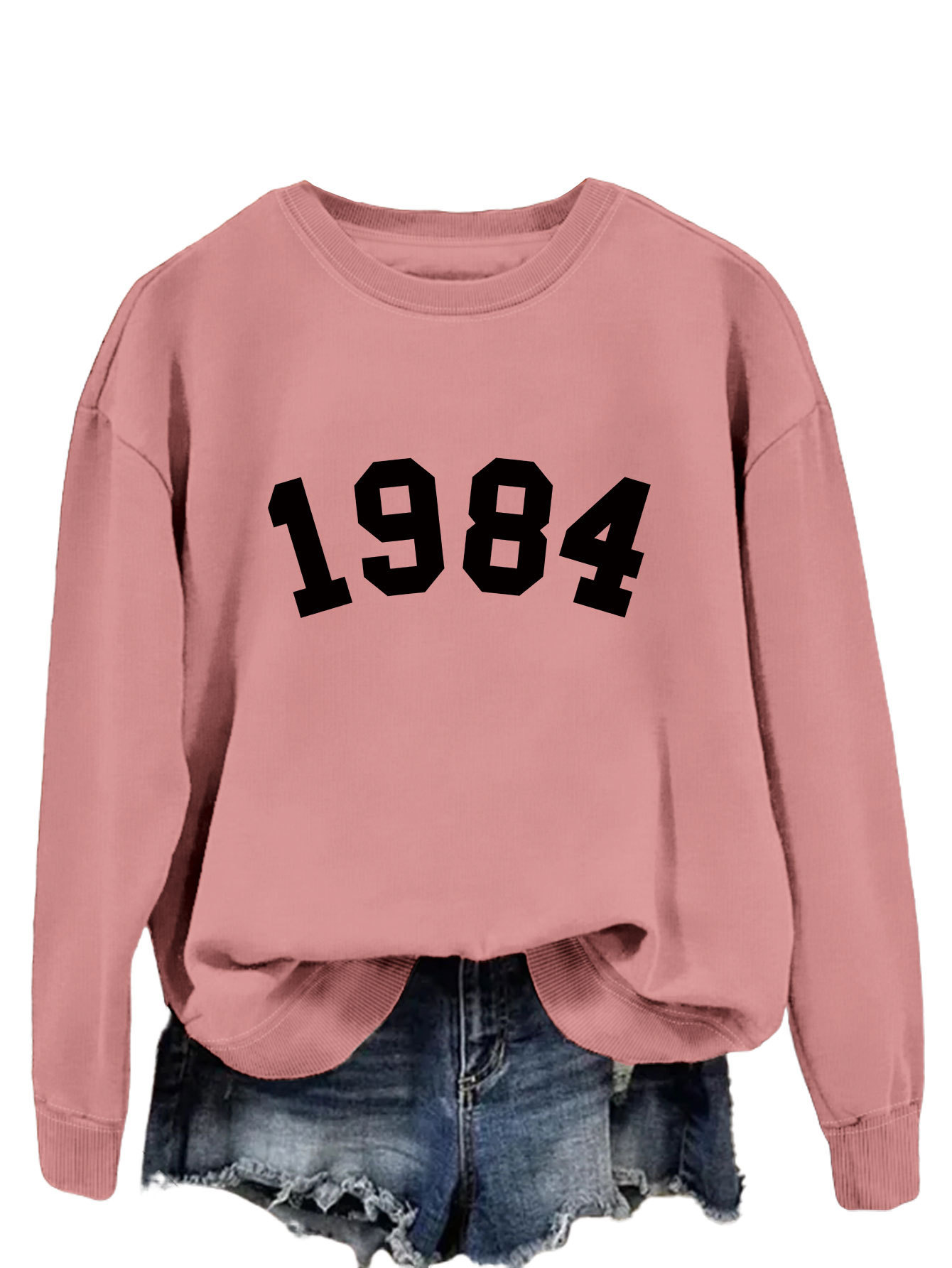 Rose gold sweatshirt (black font)
