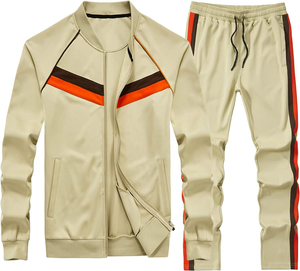 Chándal informal de moda para hombre, chándal ajustado para hombre, ropa de entrenamiento con cremallera, chándal cómodo para hombre, transpirable, OEM - Product Image 4