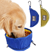 Bol d'eau pliable en tissu Offre Spéciale réutilisable pour chien, accessoires pour animaux de compagnie, nœuds pour chiens