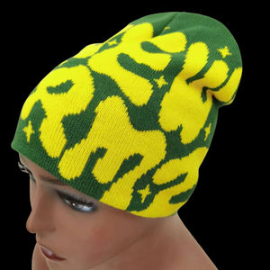 Venta al por mayor Unisex Diseñador Jacquard Acrílico Beanie Logotipo personalizado Bordado Sólido Invierno Punto Skullcap Hombres Mujeres Y2K Beanie - Product Image 6