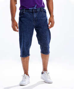 Nouveautés Short en jean pour homme, coupe ajustée, style délavé vintage, streetwear 100% coton, jean pour homme - Product Image 3