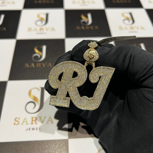 Pendentif Hip Hop personnalisé en argent S925, diamant Moissanite VVS, lettres serties, plaqué or, testeur de qualité, breloques élégantes pour soirée - Product Image 4