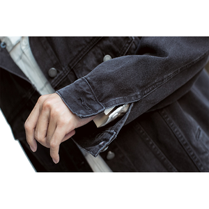 Chaqueta Vaquera de Alta Calidad para Hombre, Cuello Alto, Logotipo Frontal, Precio Bajo, Ropa de Calle Moderna, Personalizable, Venta al por Mayor - Product Image 5