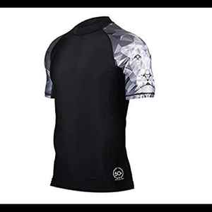 2024 moda media manga RashGuard personalizado Rash Guards BJJ MMA Jiu-Jitsu manga corta hecho a medida Rashguard para hombres - Product Image 5