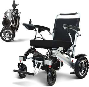 Silla de ruedas eléctrica de 400 libras de servicio pesado con marco de acero y batería extraíble - Product Image 1