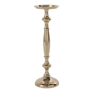 Candelabro de mesa de latón pulido elegante y adornado Diseño atemporal Soporte de vela con acabado dorado - Product Image 3