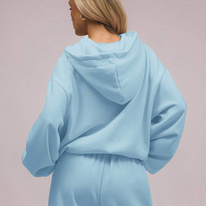 Sudaderas con capucha con hombros caídos para mujer, sudaderas de gran tamaño con estampado de logotipo personalizado diseñadas para uso diario, entrenamiento físico y viajes - Product Image 6