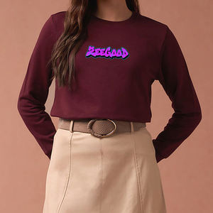 Nuevo Top Corto Sexy Estampado para Mujer, 100% Algodón, Tejido Sólido Transpirable, Hombros Caídos, Manga Larga, Informal de Invierno - Product Image 4