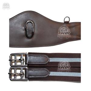 Gran oferta acolchado negro marrón cuero puro circunferencia del vientre alta calidad negro marrón personalizado equipo de carreras de equitación ligero - Product Image 4