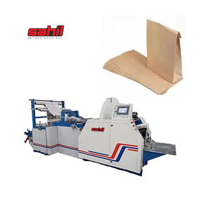 Machine de fabrication de sacs en papier à fond en V avec machine de fabrication de sacs d'épicerie à moteur servo - Product Image 1