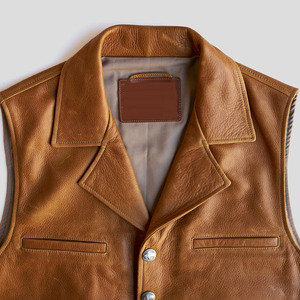 Chaleco de Motocicleta Casual para Hombre, Diseño Personalizado, Invierno 2026, Estilo Moderno, Cuero Genuino, Capucha de Piel de Oveja, Transpirable, Negro - Product Image 2
