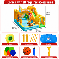 Château gonflable pour enfants avec toboggan, en tissu Oxford, pour fêtes à domicile, extérieur, jardin, certifié ASTM, directement de l'usine