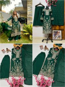 Grace Your Wardrobe with <b>Flared</b> Kurti Plazzo Set Beautifully Designed with Zari 5mm <b>Sequins</b> Embroidery and Fancy Lace Work - Product Image 6