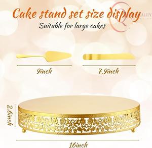 Base para Pastel de Metal Resistente con Brillo Duradero, Perfecta para Eventos y Uso Profesional - Product Image 2