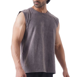 Camiseta Deportiva de Gimnasio de Alta Calidad, Elástica en Cuatro Direcciones, Material de Nailon y Elastano, Secado Rápido, Diseño Holgado, Sin Mangas - Product Image 2