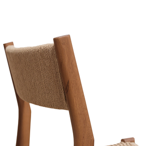Premium Solid Wood Rattan Dining <b>Chair</b> with Handcrafted Cane Weaving, Elegant Natural Style <b>Chair</b> for High End Restaurant - Product Image 5