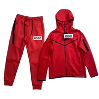 Survêtement Tech Fleece pour Homme – Qualité Supérieure, Logo Personnalisé, Jogger, Sweat à Capuche Respirant, Fermeture Éclair, Imprimé Délavé à l'Acide, Hiver