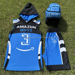 Uniformes de Fútbol Americano 7v7 para Adultos, Diseño Personalizado por Sublimación, Transpirables, de Secado Rápido y que Absorben la Humedad - Product Image 1