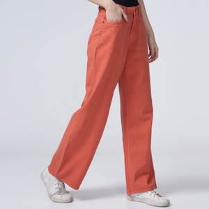 Pantalones vaqueros desgastados informales para mujer, ropa de calle elegante con frente plano, venta en línea, prendas de vestir de moda, servicio OEM, precio bajo - Product Image 2